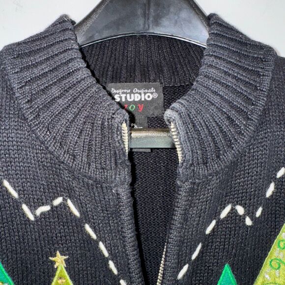 Designers Original Studo Joy Size PL Vintage Christmas Tree Vest – Pre-Owned VTG - Picture 3 of 8